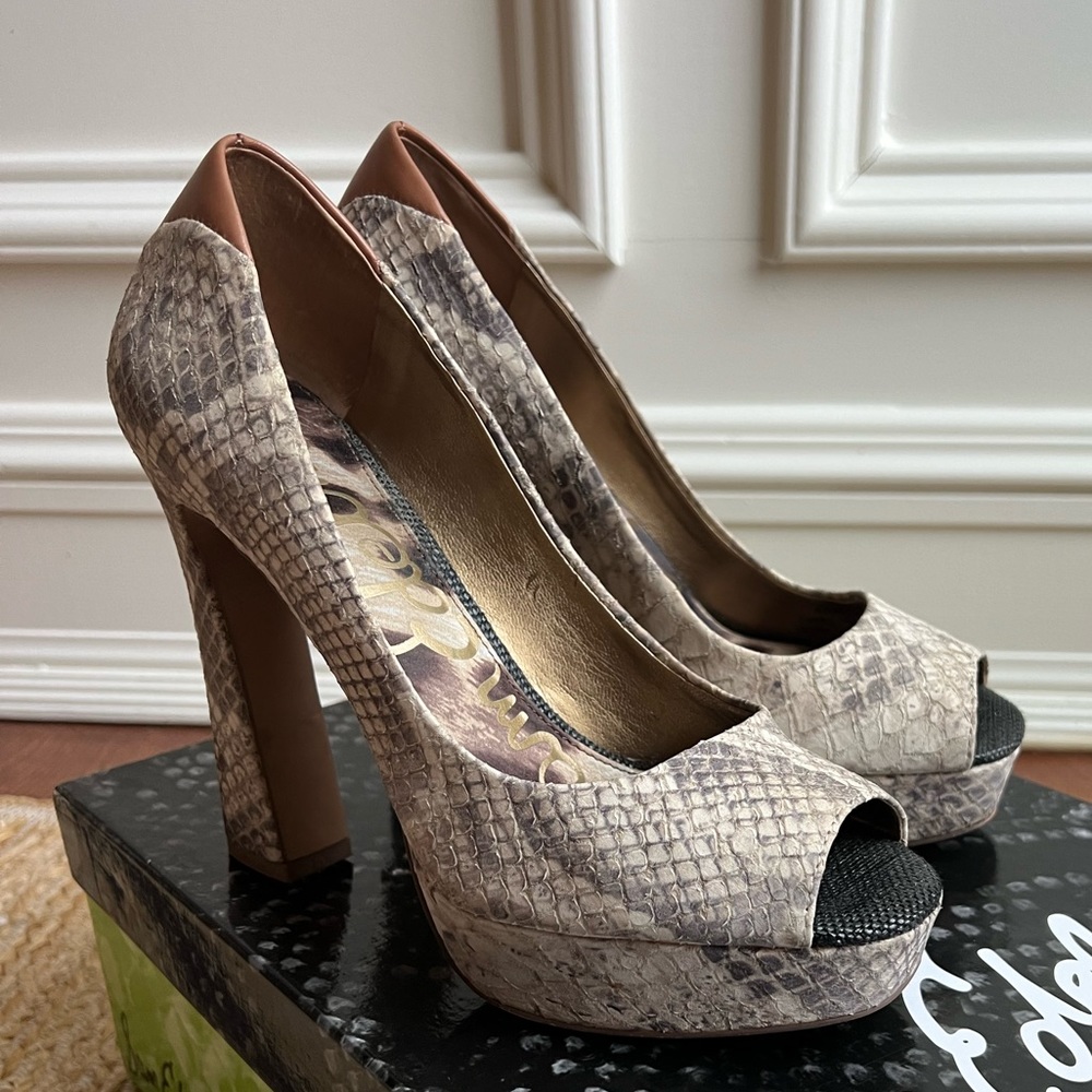 Sam Edelman Tacoma Open Toe Heels.